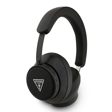 Guess ENC Teknolojili Üçgen Logolu Saffiano Kulak Üstü Bluetooth Kulaklık Siyah