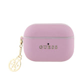 Apple Airpods Pro 2 Kılıf Guess Süs Zincirli Saffiano Kılıf Pembe