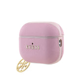 Apple Airpods Pro 2 Kılıf Guess Süs Zincirli Saffiano Kılıf Pembe