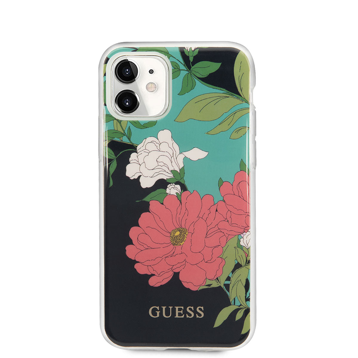 Apple iPhone 11 Kılıf Guess Çiçek Desenli Kapak Flowers
