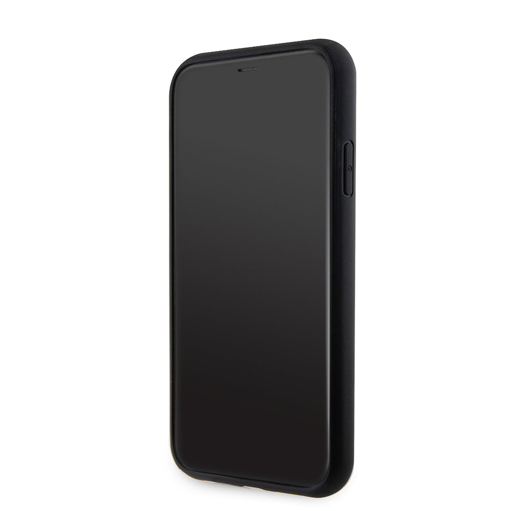 Apple iPhone 11 Kılıf Guess Magsafe Şarj Özellikli Saffiano Classic Kapak Siyah