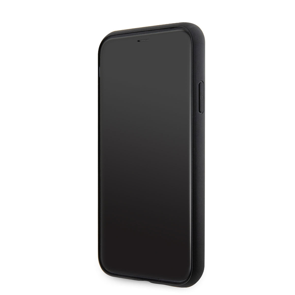 Apple iPhone 11 Kılıf Guess Taş İşlemeli Üçgen Logolu Kapak Siyah