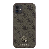 Apple iPhone 11 Kılıf Guess Magsafe Uyumlu 4G Classic Logolu Kapak Kahverengi