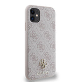 Apple iPhone 11 Kılıf Guess Magsafe Uyumlu 4G Classic Logolu Kapak Pembe