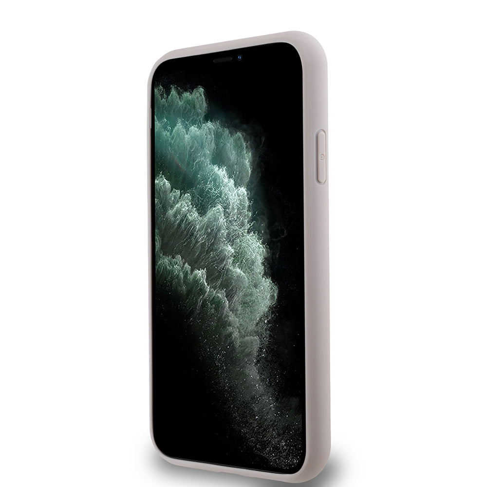 Apple iPhone 11 Kılıf Guess Magsafe Uyumlu 4G Classic Logolu Kapak Pembe