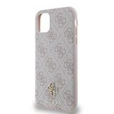 Apple iPhone 11 Kılıf Guess Magsafe Uyumlu 4G Classic Logolu Kapak Pembe