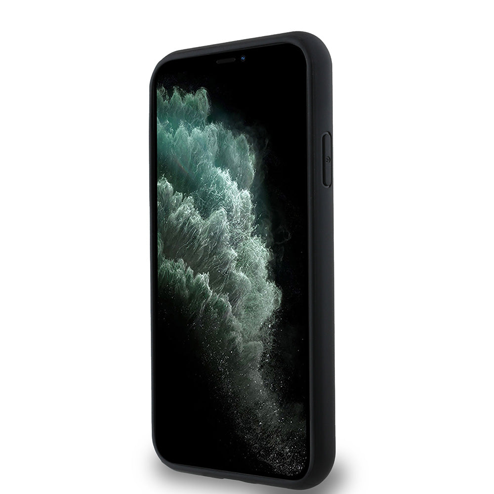 Apple iPhone 11 Kılıf Guess Magsafe Uyumlu 4G Classic Logolu Kapak Siyah