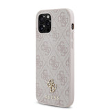Apple iPhone 12 Pro Kılıf Guess Magsafe Uyumlu 4G Classic Logolu Kapak Pembe