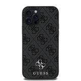 Apple iPhone 12 Pro Kılıf Guess Magsafe Uyumlu 4G Classic Logolu Kapak Siyah