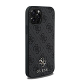 Apple iPhone 12 Pro Kılıf Guess Magsafe Uyumlu 4G Classic Logolu Kapak Siyah