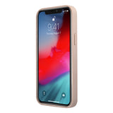 Apple iPhone 12 Pro Max Kılıf Guess Büyük Metal Logolu Deri Kapak Pembe