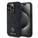 Apple iPhone 13 Pro Kılıf Guess Magsafe Uyumlu 4G Classic Logolu Kapak Siyah