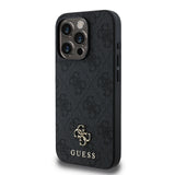 Apple iPhone 13 Pro Kılıf Guess Magsafe Uyumlu 4G Classic Logolu Kapak Siyah