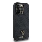 Apple iPhone 13 Pro Kılıf Guess Magsafe Uyumlu 4G Classic Logolu Kapak Siyah