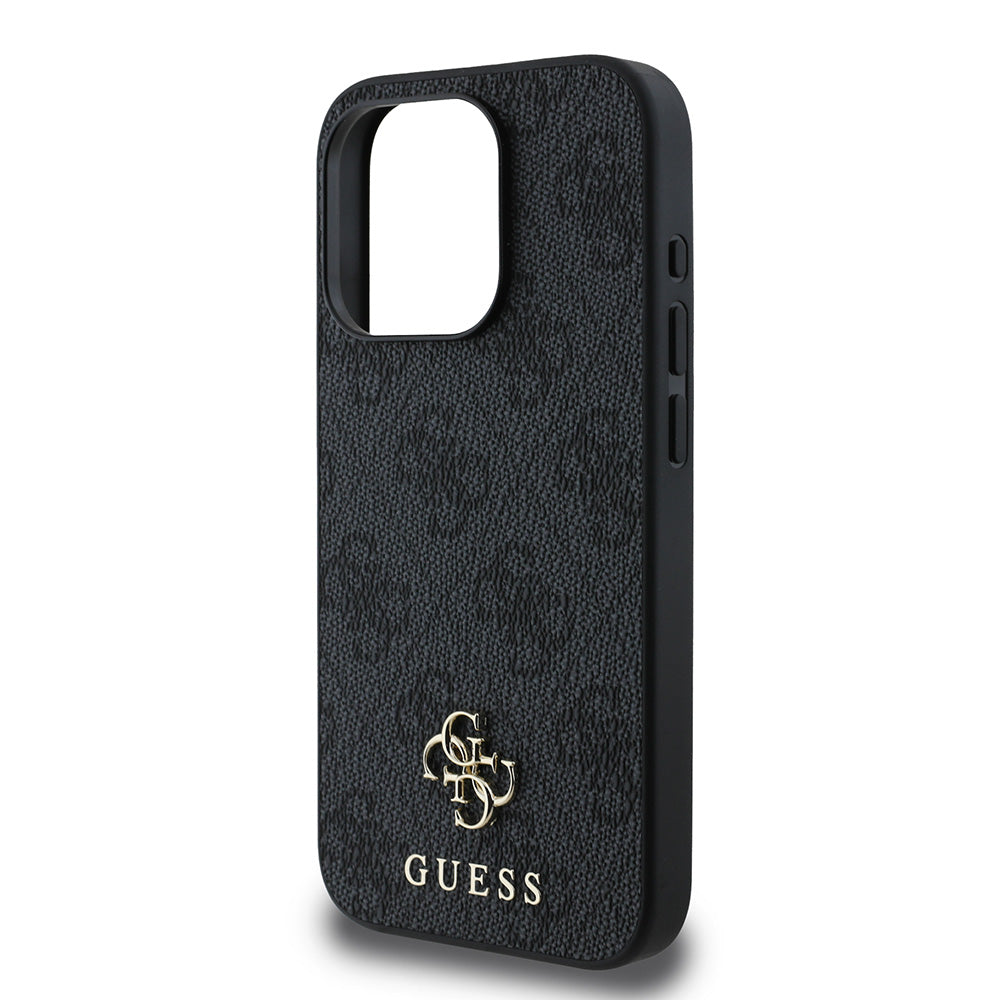 Apple iPhone 13 Pro Kılıf Guess Magsafe Uyumlu 4G Classic Logolu Kapak Siyah
