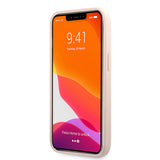 Apple iPhone 13 Pro Kılıf Guess 4G Desenli 4G Metal Logolu PU Deri Kapak Pembe
