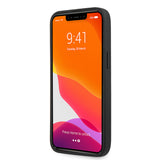 Apple iPhone 13 Pro Kılıf Guess 4G Desenli 4G Metal Logolu PU Deri Kapak Siyah