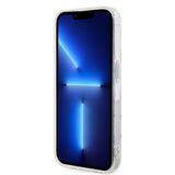 Apple iPhone 13 Pro Max Kılıf Guess Magsafe Şarj Özellikli Mermer Desenli Kapak Beyaz