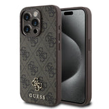 Apple iPhone 13 Pro Kılıf Guess Magsafe Uyumlu 4G Classic Logolu Kapak Kahverengi
