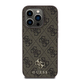 Apple iPhone 13 Pro Kılıf Guess Magsafe Uyumlu 4G Classic Logolu Kapak Kahverengi