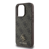 Apple iPhone 13 Pro Kılıf Guess Magsafe Uyumlu 4G Classic Logolu Kapak Kahverengi