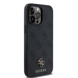 Apple iPhone 13 Pro Max Kılıf Guess Magsafe Uyumlu 4G Classic Logolu Kapak Siyah