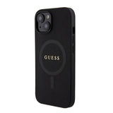 Apple iPhone 14 Kılıf Guess Magsafe Şarj Özellikli Saffiano Classic Kapak Siyah
