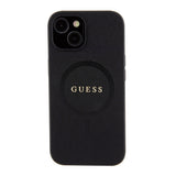 Apple iPhone 14 Kılıf Guess Magsafe Şarj Özellikli Saffiano Classic Kapak Siyah