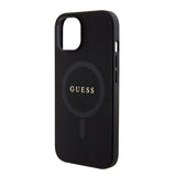 Apple iPhone 14 Kılıf Guess Magsafe Şarj Özellikli Saffiano Classic Kapak Siyah