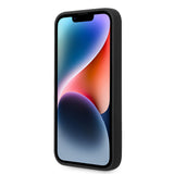 Apple iPhone 14 Kılıf Guess Yazı ve Taşlı 4G Logolu Silikon Kapak Siyah