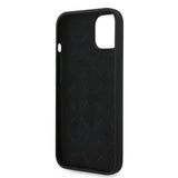 Apple iPhone 14 Kılıf Guess Yazı ve Taşlı 4G Logolu Silikon Kapak Siyah