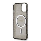 Apple iPhone 14 Kılıf Guess Magsafe Şarj Özellikli Glitter Kapak Siyah