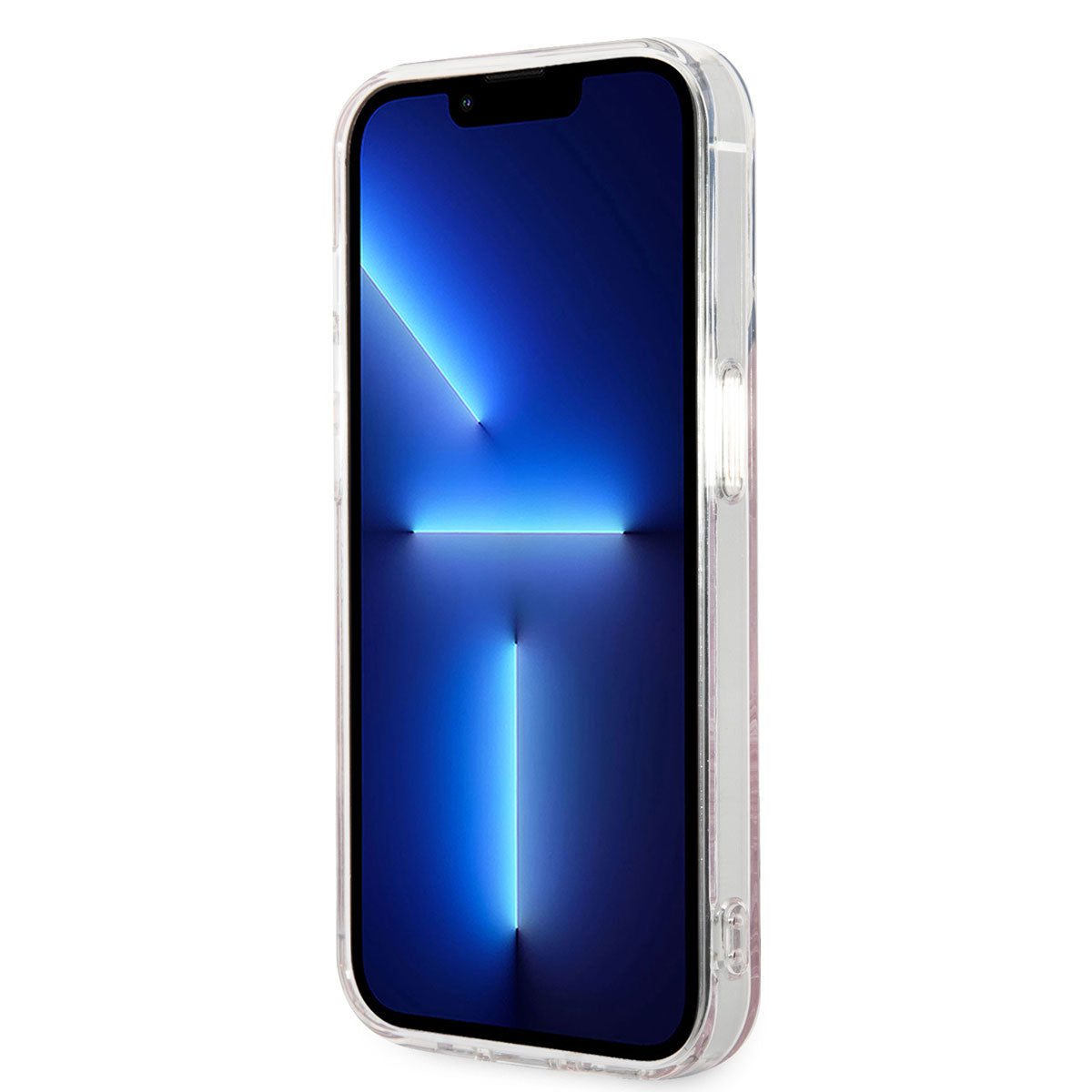 Apple iPhone 14 Pro Kılıf Guess Magsafe Şarj Özellikli Yaprak Desenli Magsafe Şarj Kablolu Kapak Pembe