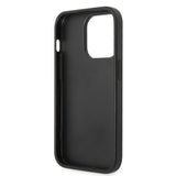 Apple iPhone 14 Pro Kılıf Guess PU Deri Büyük Metal Logolu Kapak Siyah