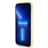 Apple iPhone 14 Pro Max Kılıf Guess 4G Büyük Metal Logolu Glitter Kapak Gold