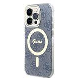 Apple iPhone 14 Pro Kılıf Guess Magsafe Şarj Özellikli Kapak Mavi