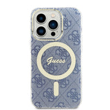 Apple iPhone 14 Pro Kılıf Guess Magsafe Şarj Özellikli Kapak Mavi