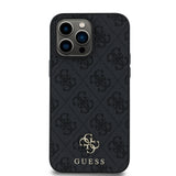 Apple iPhone 14 Pro Max Kılıf Guess Magsafe Uyumlu 4G Classic Logolu Kapak Siyah