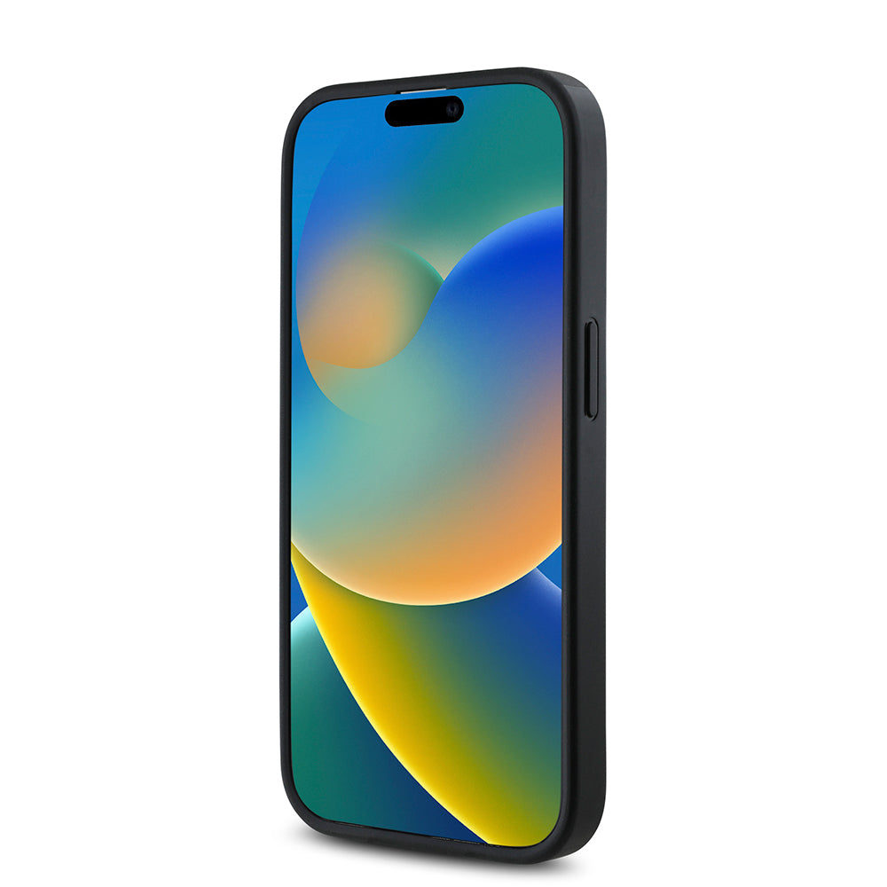 Apple iPhone 14 Pro Kılıf Guess Magsafe Uyumlu Gül Baskılı ve 4G Desenli Kapak Siyah