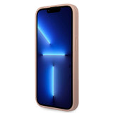 Apple iPhone 14 Pro Kılıf Guess PU Safran Deri Kartlıklı Kapak Pembe