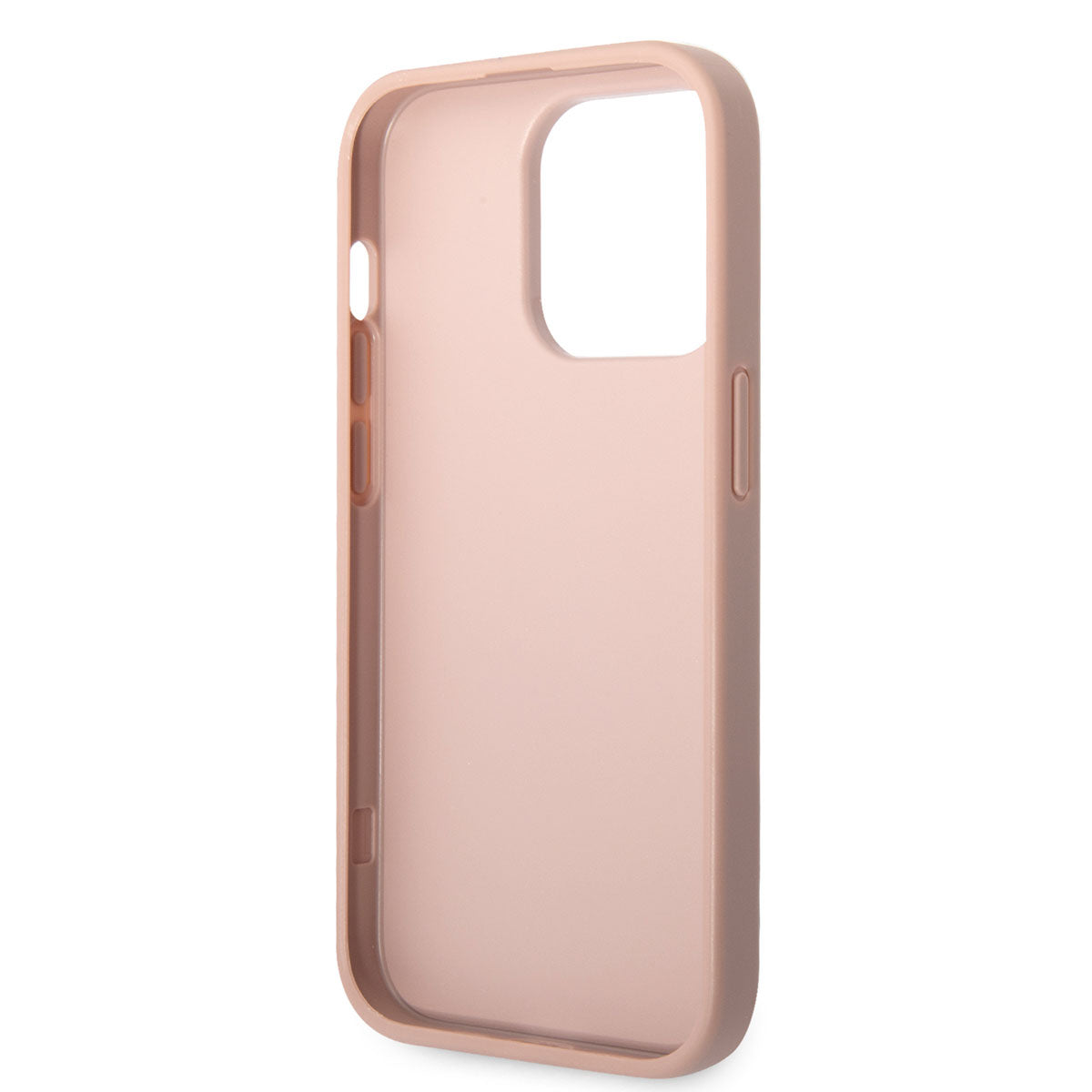 Apple iPhone 14 Pro Kılıf Guess PU Safran Deri Kartlıklı Kapak Pembe