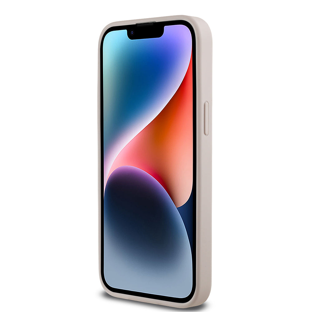 Apple iPhone 14 Pro Max Kılıf Guess Magsafe Şarj Özellikli Circle Classic Kapak Pembe
