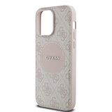 Apple iPhone 14 Pro Max Kılıf Guess Magsafe Şarj Özellikli Circle Classic Kapak Pembe