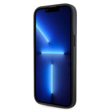 Apple iPhone 13 Pro Max Kılıf Guess Üçgen Logolu Rhinestone Taşlı Kapak Siyah