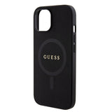 Apple iPhone 15 Kılıf Guess Magsafe Şarj Özellikli Saffiano Kapak Siyah