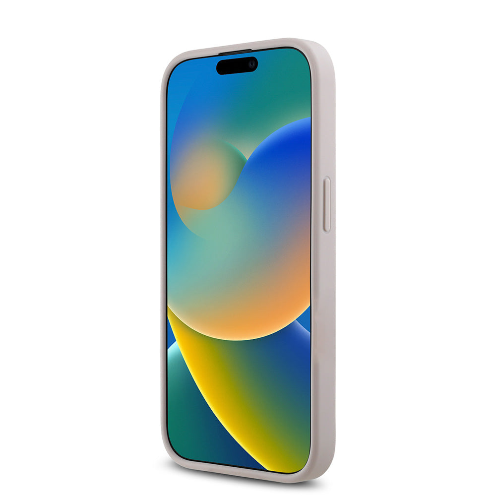 Apple iPhone 13/15 Kılıf Guess Magsafe Uyumlu 4G Classic Logolu Kapak Pembe