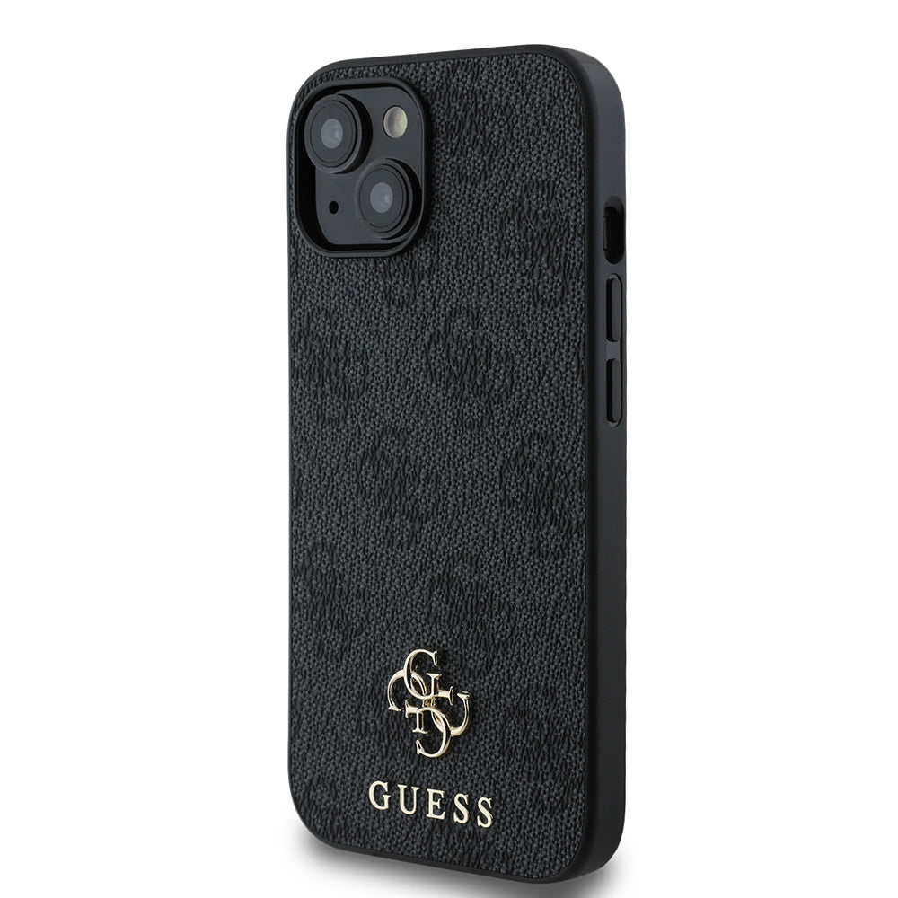 Apple iPhone 13/15 Kılıf Guess Magsafe Uyumlu 4G Classic Logolu Kapak Siyah