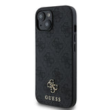 Apple iPhone 15 Kılıf Guess Magsafe Uyumlu 4G Classic Logolu Kapak Siyah
