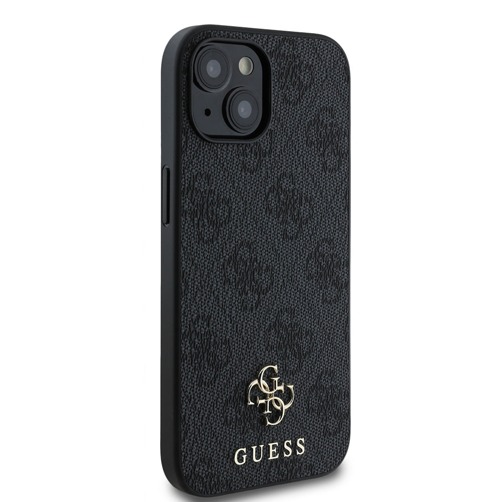 Apple iPhone 13/15 Kılıf Guess Magsafe Uyumlu 4G Classic Logolu Kapak Siyah