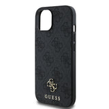 Apple iPhone 15 Kılıf Guess Magsafe Uyumlu 4G Classic Logolu Kapak Siyah